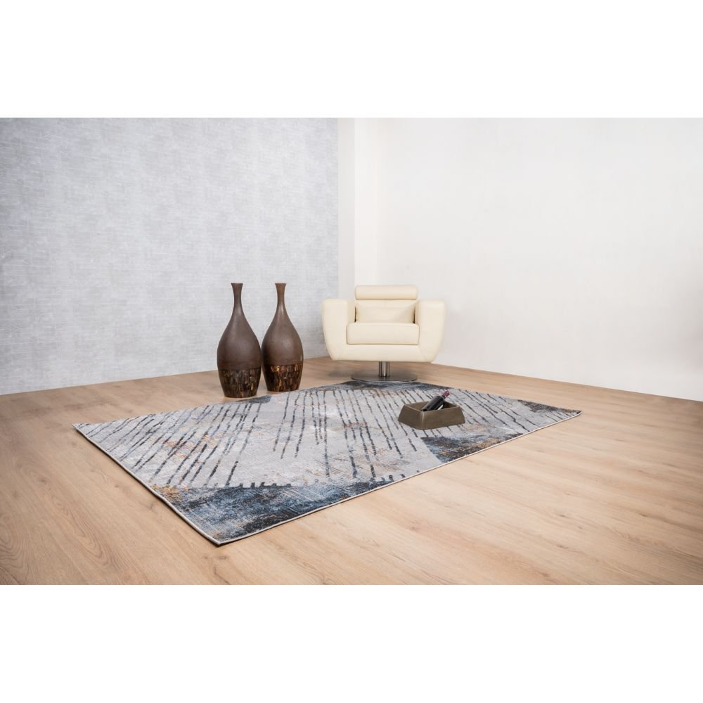 LAVIN ADARA T2256 | Tapete Decorativo Moderno para Diseño Interiores | Varias Medidas | Rectangular | Gris Crema Oro | Interior - T2256-60 x 90 - LAVIN - NOGAL BEAT -